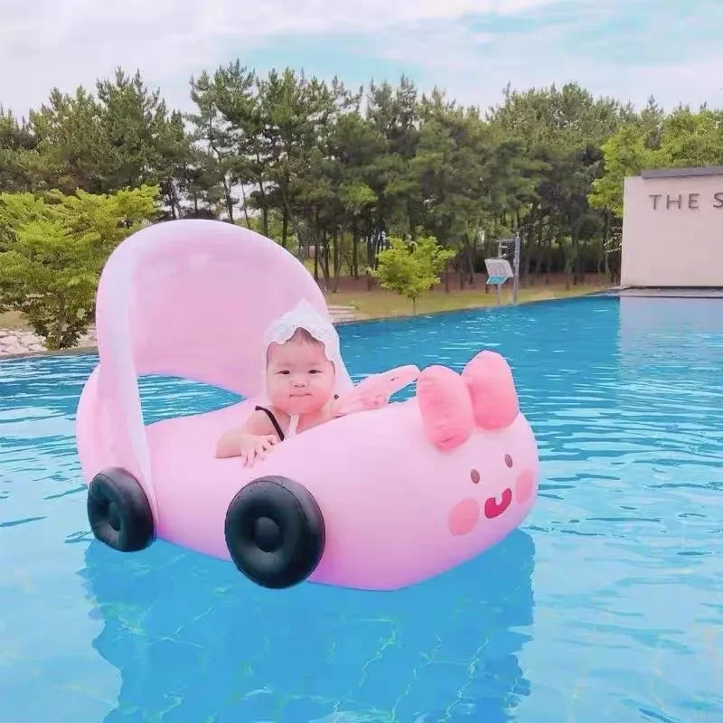 Summer Inflatable Swimming Rings for Children Cute Floating Umbrellas for Babies Car Seats Water Toys Swimming Pool Accessories