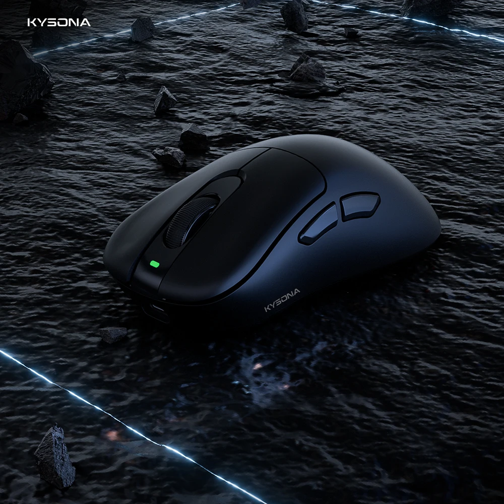 KYSONA Mars SE ماوس ألعاب لاسلكي 24000 ديسيبل متوحد الخواص 1000 هرتز اتصال ثلاثي الوضع تصميم مريح PAW3311 57 جرام ماوس بصري خفيف الوزن