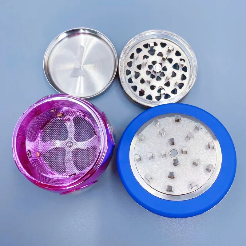 2.5inch/63mm Cat Herb Grinder 4-layer Manual Spice Mill Mushroom Crusher Raw Grass Tobacco Grinder Smoking Cigarette Accessories