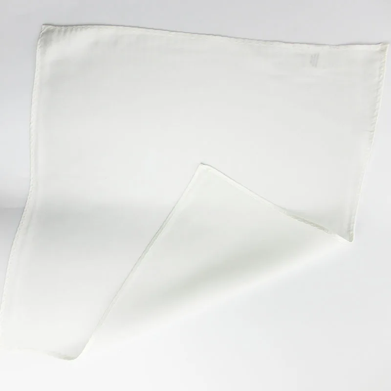 

Classic Solid Color White Brown Pocket Square Gentleman Elegant Silk Handkerchief Wedding Business Satin Hanky Men Cravat