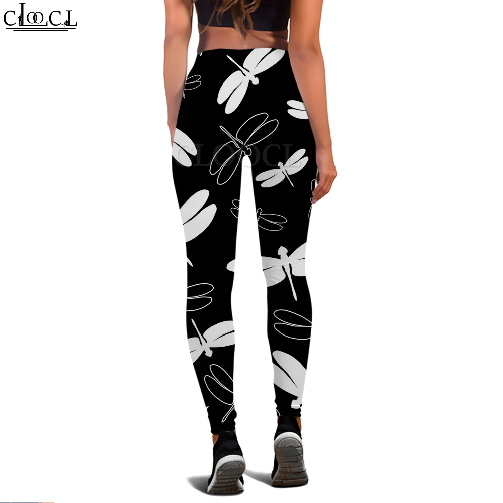 CLOOCL Harajuku Fashion Women Legging Dragonfly Pattern 3D Printed Trousers Trousers dla kobiet Gym Workout Stretch Yoga Pants