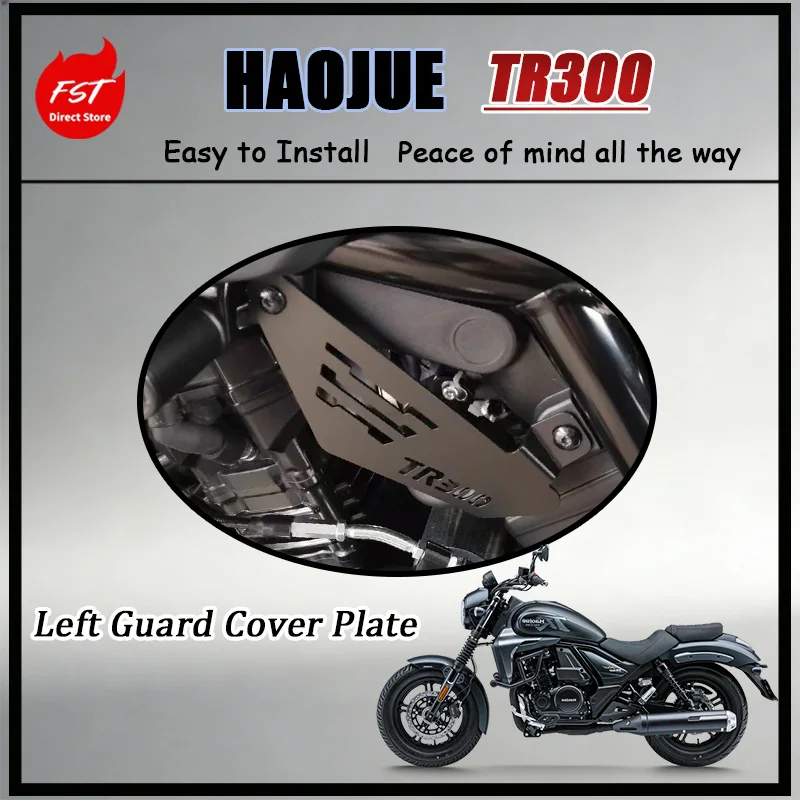 

FOR Aluminum Alloy Left Engine Guard Cover Crash Bar Side Panel for HAOJUE TR300 Motorcycle Decorative Protection Shield