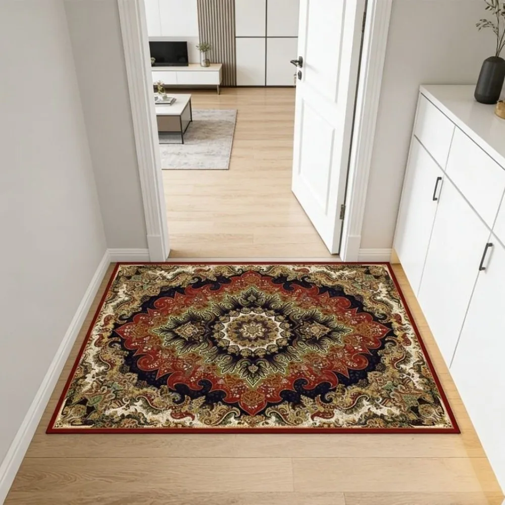 90×60CM Multiple Sizes Bohemian Doormat Non-slip Antifouling Bathroom Carpet Water-absorbing Abrasion-resistant Bedroom Door Rug