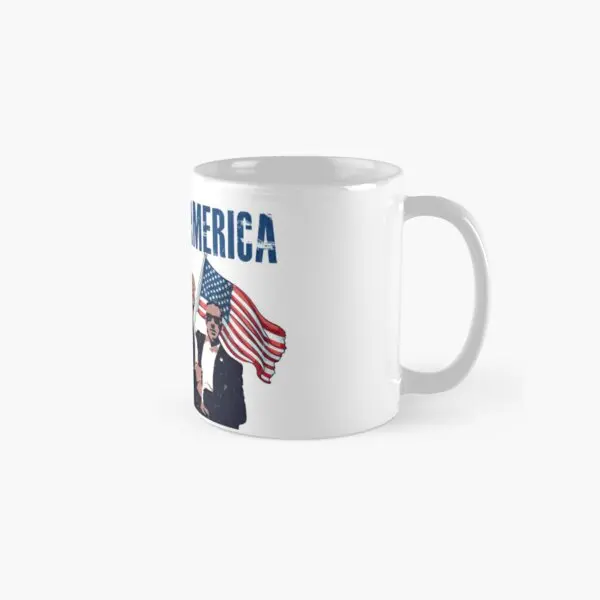 Donald Trump Assassination Pray For Ame  Mug Simple Picture Handle Round Coffee Cup Design Drinkware Printed Photo Image Gifts