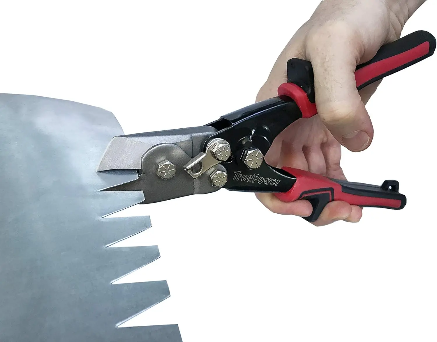 

9 Inch Duct Notcher Tool, Black/Red for HVAC and Metalworking Projects