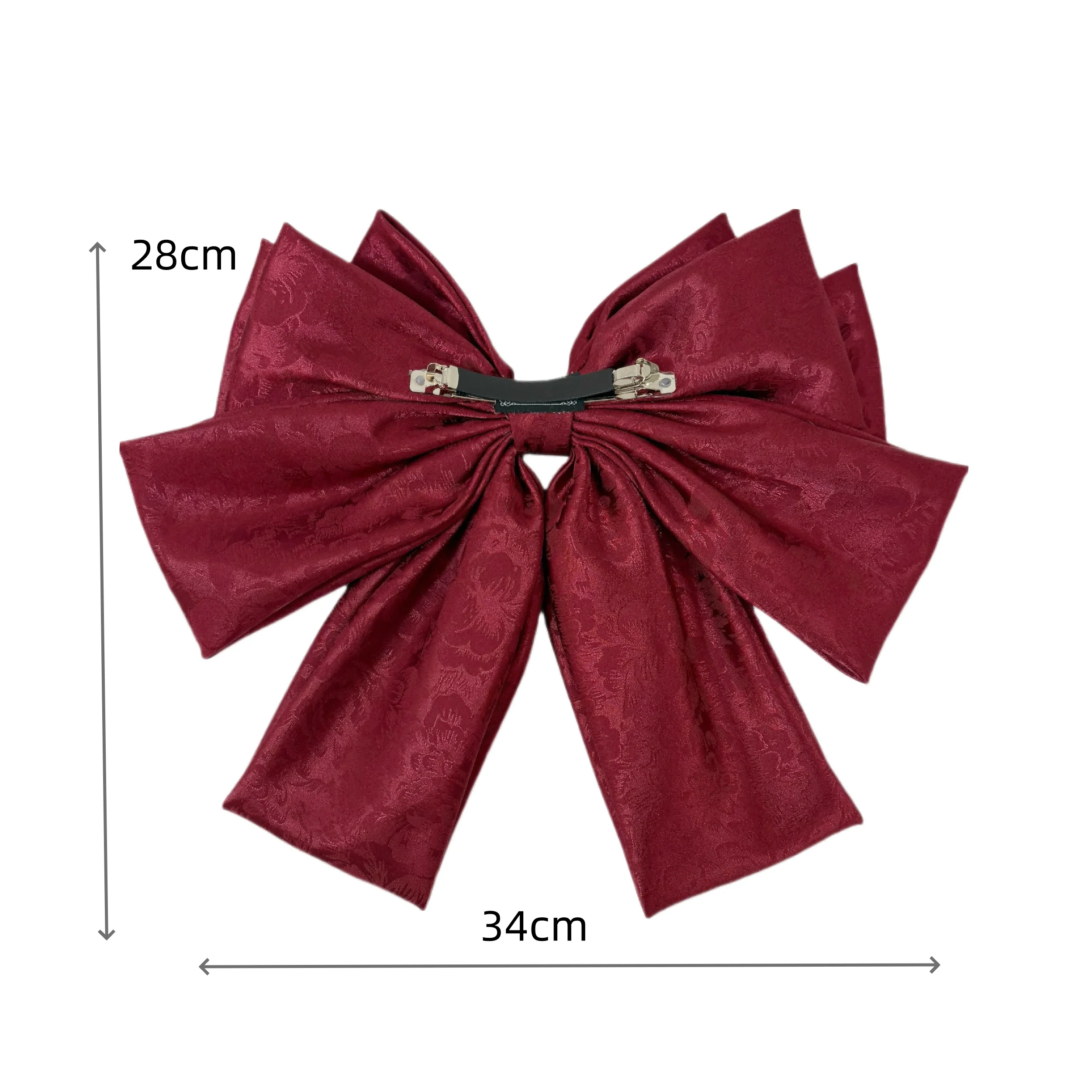 مشبك شعر على شكل فيونكة ستيريو بلون سادة عصري للفتيات الإناث طباعة وردية بخمس طبقات كبيرة الحجم على شكل فيونكة إكسسوارات للشعر #6