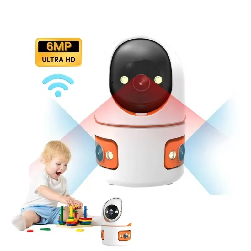 

6MP UHD V380pro APP Triple Lens Wireless PTZ IP Dome Camera Full Color AI Humanoid Detection Home Security CCTV Baby Monitor