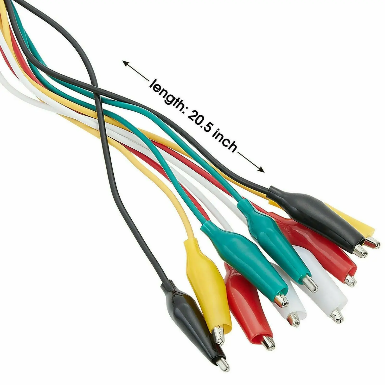 10PCS Electrical Alligator Clips with Wires Test Leads Sets and Stamping Jumper Wires for Circuit Connection/Experiment