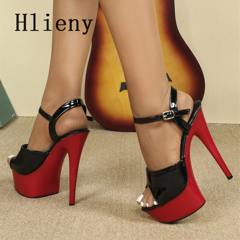 Hlieny Fashion Street Style Women Platform Sandals Fashion Open Toe Buckle Strap Party Club Stripper High Heels Shoes