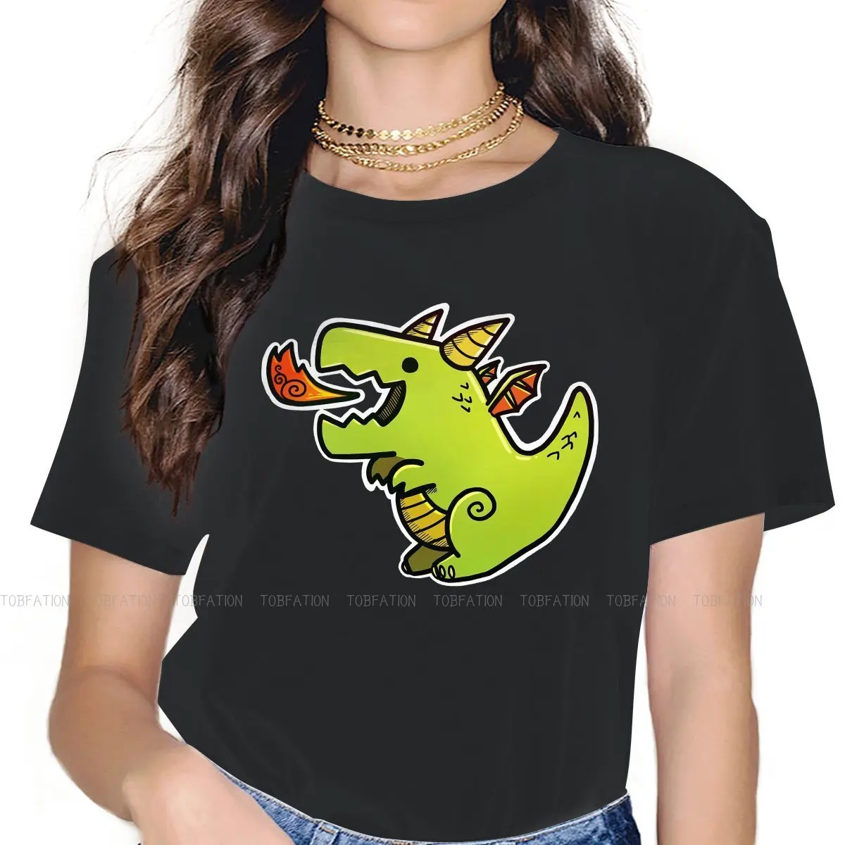 Drafiti Graphic TShirt  Jackie Chan Adventures American Tops Leisure T Shirt Girl Short Sleeve Unique Gift Idea