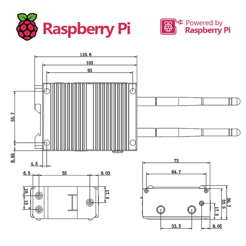 Broadcom BCM2711 EDATEC wykrywanie CM4, komputer przemysłowy do wielu partii i akwizycji danych na podstawie Raspberry Pi CM4, do 8GB RAM