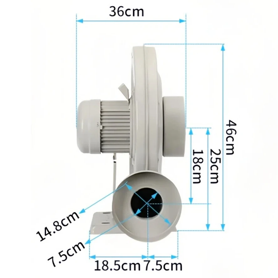 

1100W Plastic Shell Waterproof Air Model Jump Bed Figure Mini Fan air Inflating Blower 1.1KW