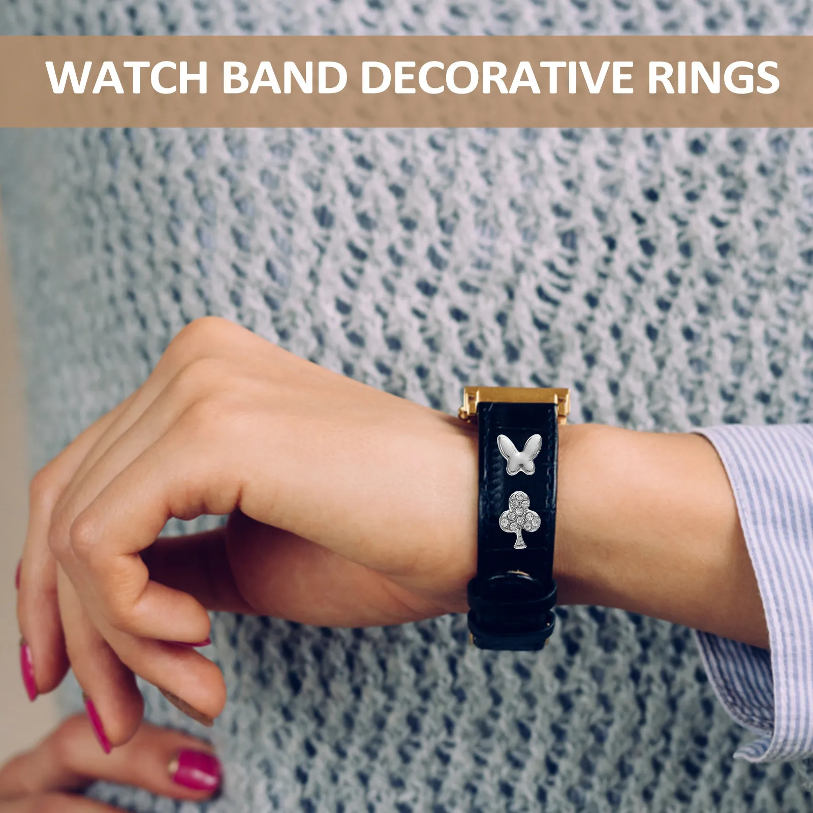 3Pcs Watch Band Charms Mini Pretty Watchband Nails for Decorative Rivets Lightweight Easy to Use Fashionable