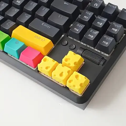 4Pcs Chesse Cake Keycap For ESC Mechanical Keyboard Keycaps Cartoon Cute DIY Personality Keycaps For KEY CAP