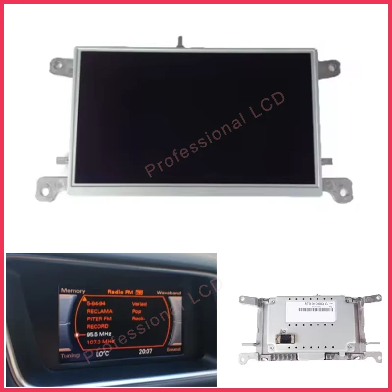 8T0919603G 8T0919603E 8T0919603F 6.5 Inch LCD Display Screen For  A4 B8 A5 Q5 09-16 MMI Multi Media Car GPS Navigation Radio