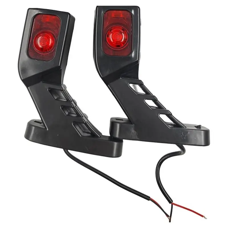 abtc製-トレーラー用ledサイドマーカーライト-12-24v-2個入り-3色対応-防水仕様-トラック用輪郭灯-赤・白・黄