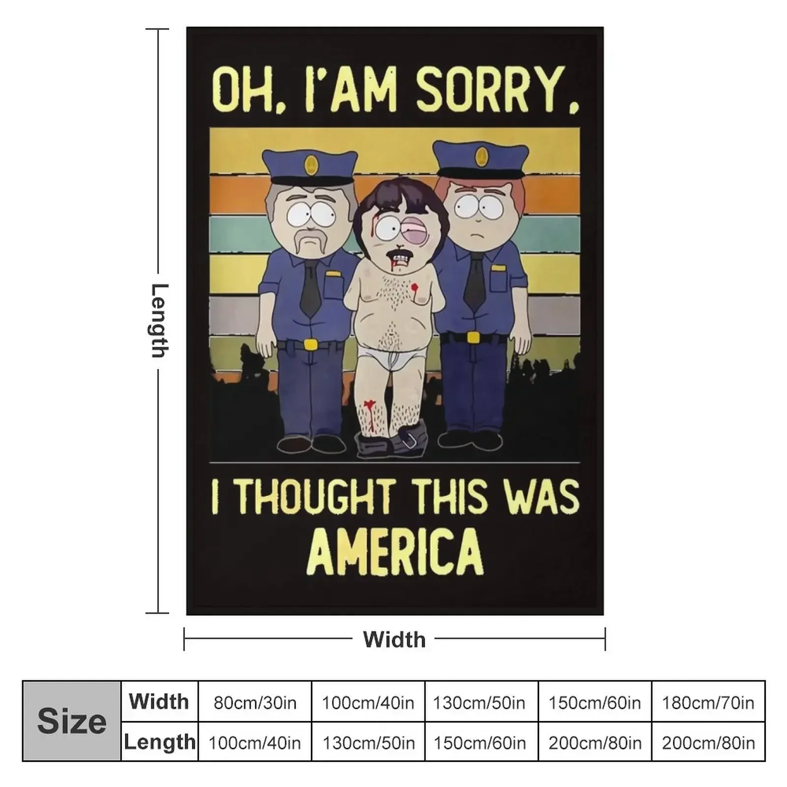 Randy Marsh oh im Sorry i Thought This was America Vintage Throw Blanket For Decorative Sofa Shaggy Blankets