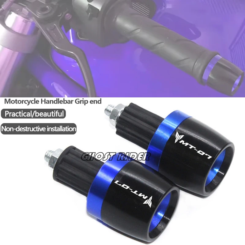 

For Yahama MT07 MT 07 MT-07 Motorcycle Accessories 7/8" Handle Bar Grips Ends Counterweight Cap Plug Sliders