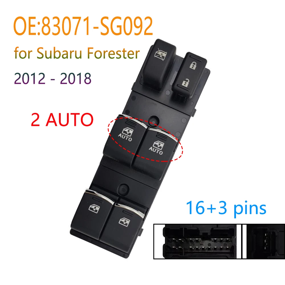 

Car Accessories for Subaru Forester 2017 2018 Front Left Driver Side Electric Power Window Switch Control Regulator Button Parts