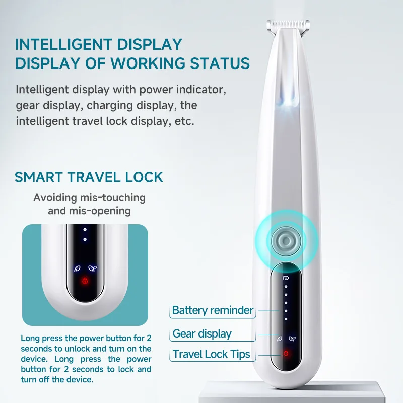 

Waterproof Pet Grooming Clipper with LED Light&Travel Lock- Dog Cat Hair Trimmer for Paws&Feet,Electric Shaver for Small Animals