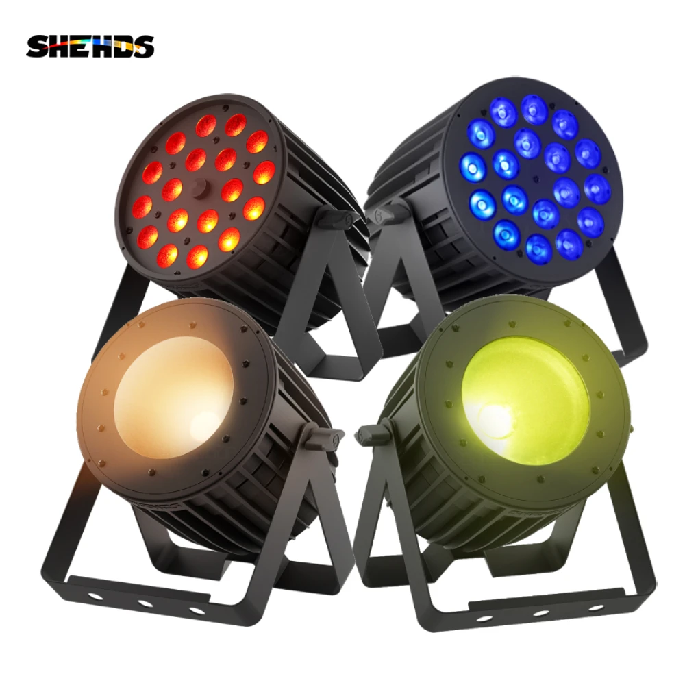 SHEDHS New Version LED 200W COB RGBACL/WCW 18x18W RGBWA+UV Par Light High Brightness Even Color Mixing For Disco Party Wedding