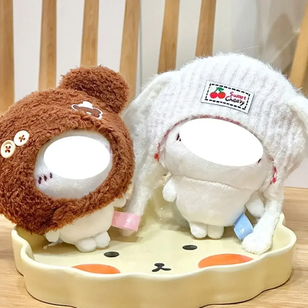 Cartoon Bear Rabbit Ears Doll Hat Cute Lovely Cat Animal Ears Cap Doll Hat 10cm Cotton Doll Clothes Doll Accessories Toys Gift