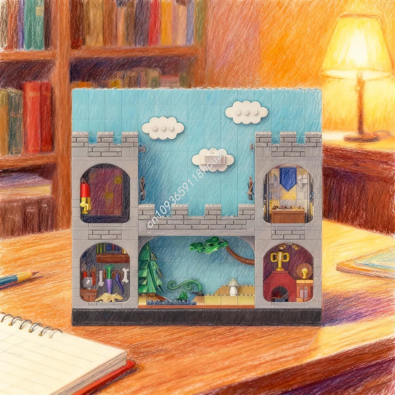 

628 деталей, коллекционные минифигурки MOC, классическая фэнтезийная модель Dungeons & Dragons, конструктор, игрушка, строительные блоки, рождественский подарок