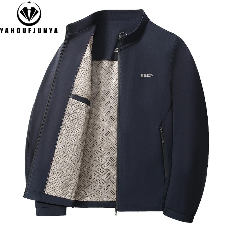 Uomo primavera autunno outdoor Casual Stand-up Collar Jacket uomo Solid antivento Zipper Design di alta qualità Fashion Jacket cappotto maschile