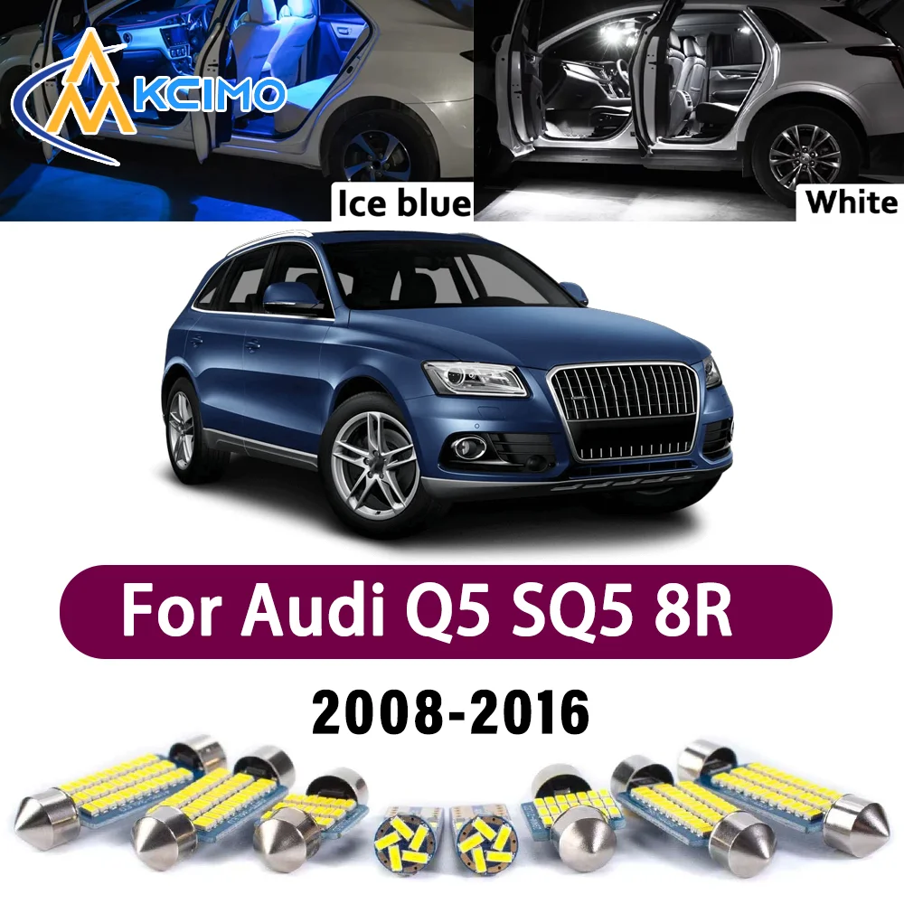 

Error Free LED Interior Light Kit for Audi Q5 SQ5 8R 2008-2016 Premium Bright Dome Trunk Mirror Reading Lamps Canbus