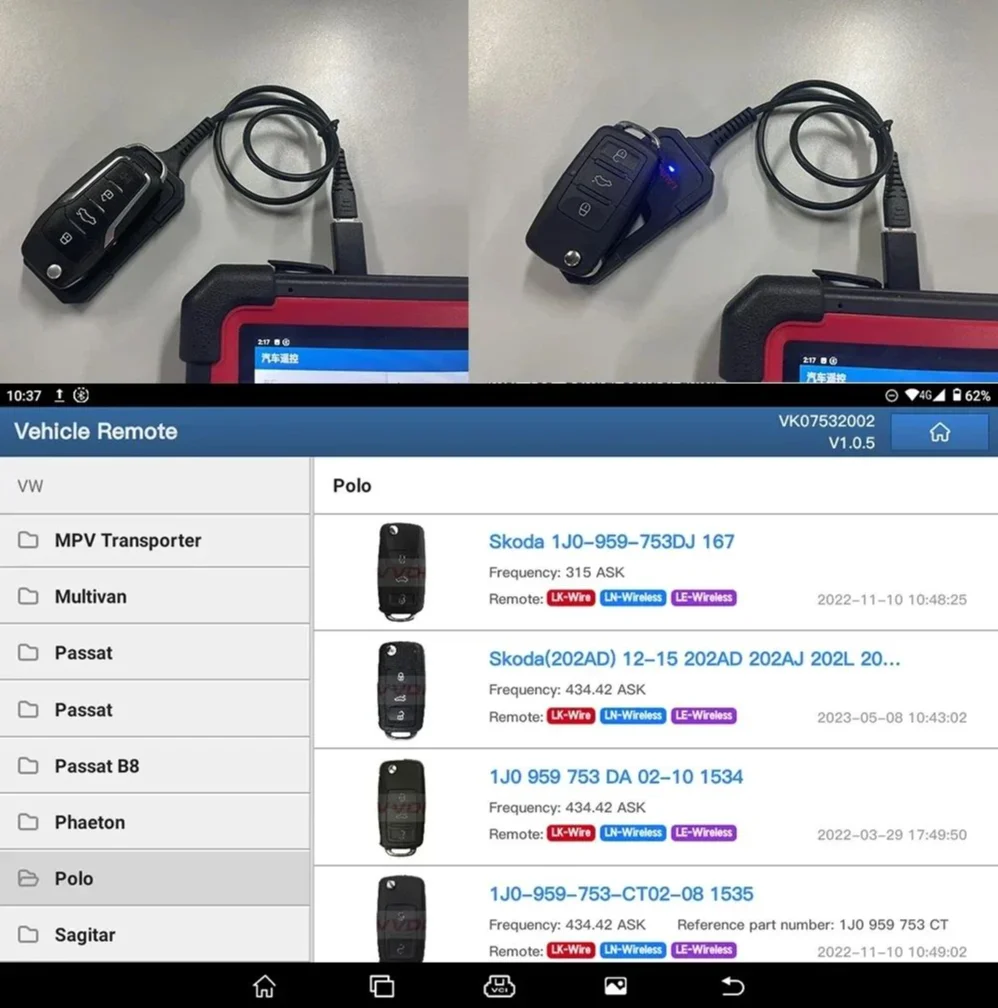 Picture 6: Launch X431 Key Programmer Remote Maker with 4PC Universal Remote Key 1PC Super Chip for Launch X431 Car Key Programmer
