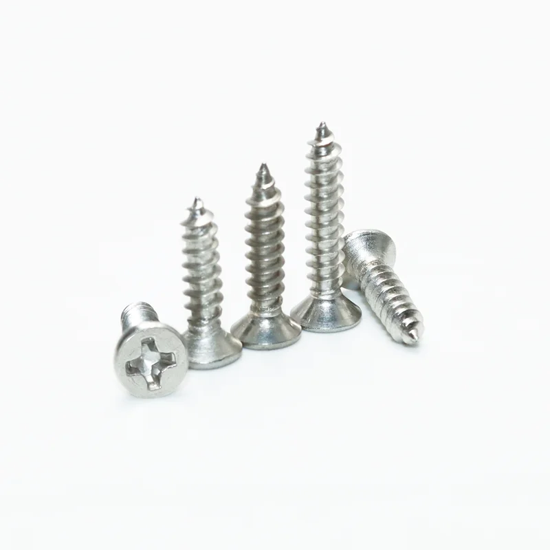 200 Teile/los 304 Edelstahl Kreuzschlitz Flachsenkkopf Blechschrauben M1 M2 M2,3 M2,6 M3 M4 Selbstschneidende Holzschrauben – Detail 4