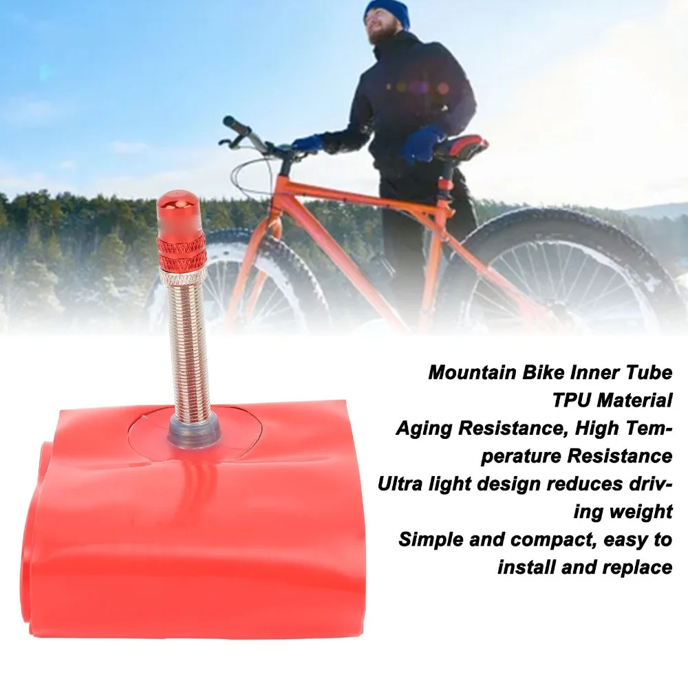 

Ultra Light Bike Tire Tube with 48mm Presta Valve High Pressure Bike Inner Tube Easy Installation 20/ 24/26/27.5*1.9/2.6 Inch