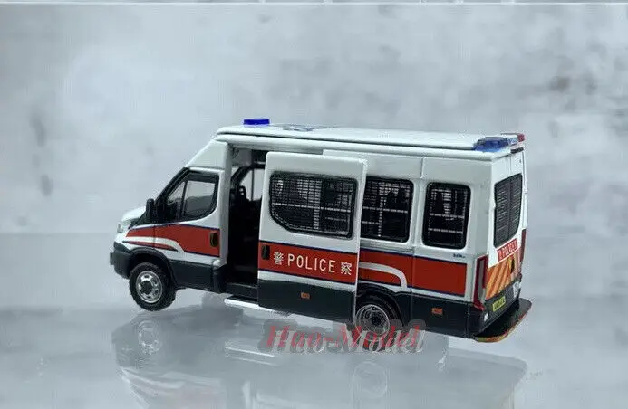 Car Model Alloy Diecast Simulation Brinquedos para Meninos, Iveco Hong Kong Patrol #21, Presentes de Aniversário, Hobby Display Ornamentos, Minúsculo 1:76