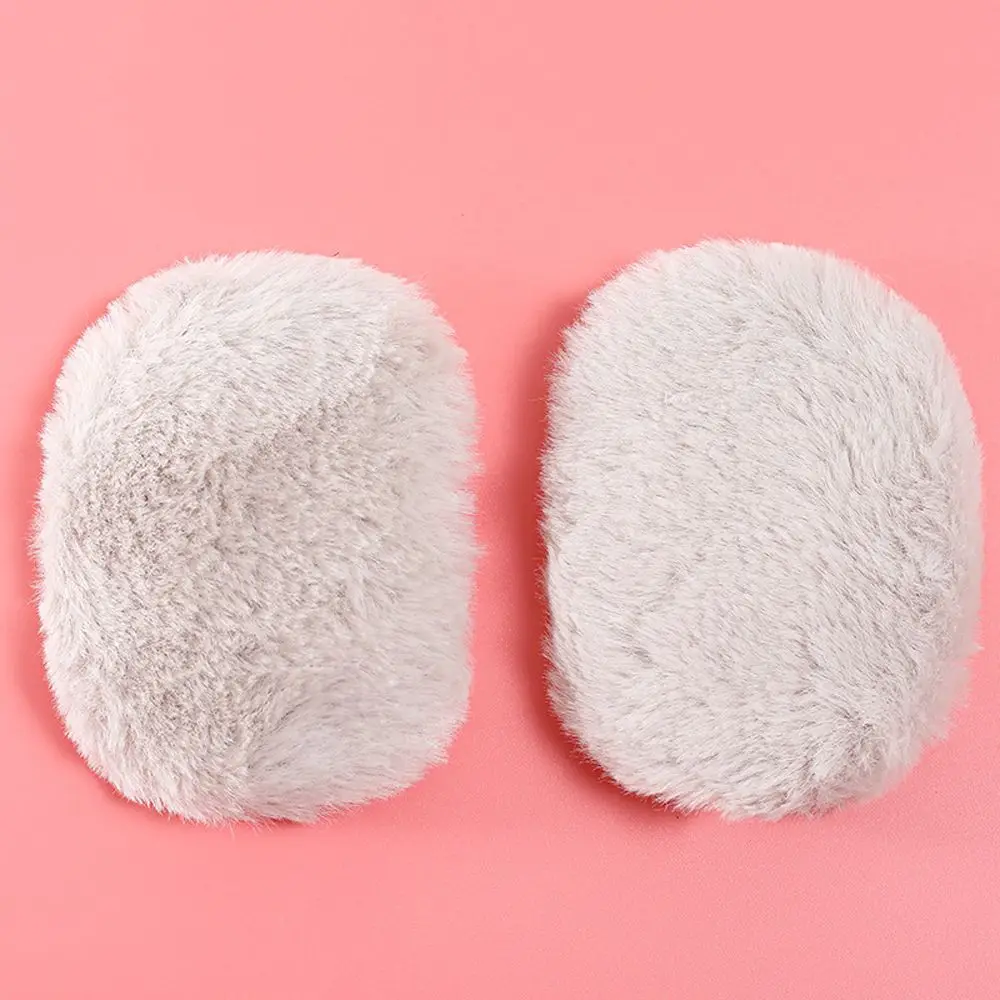 Engrossar simples earbags à prova de vento doce cor coral velo feminino earmuffs inverno capa de orelha sem banda aquecedores de orelha mais