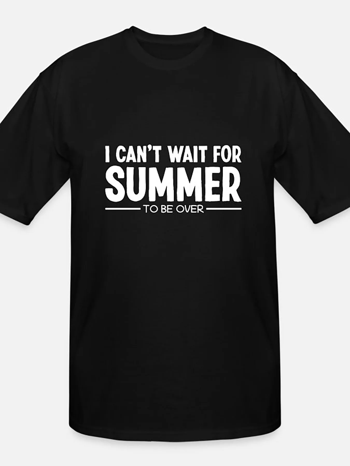 I Can't Wait for Summer to be Over Hate Hot Summer-6042 funny Men’s Short Sleeve Graphic T-shirt Collection  black