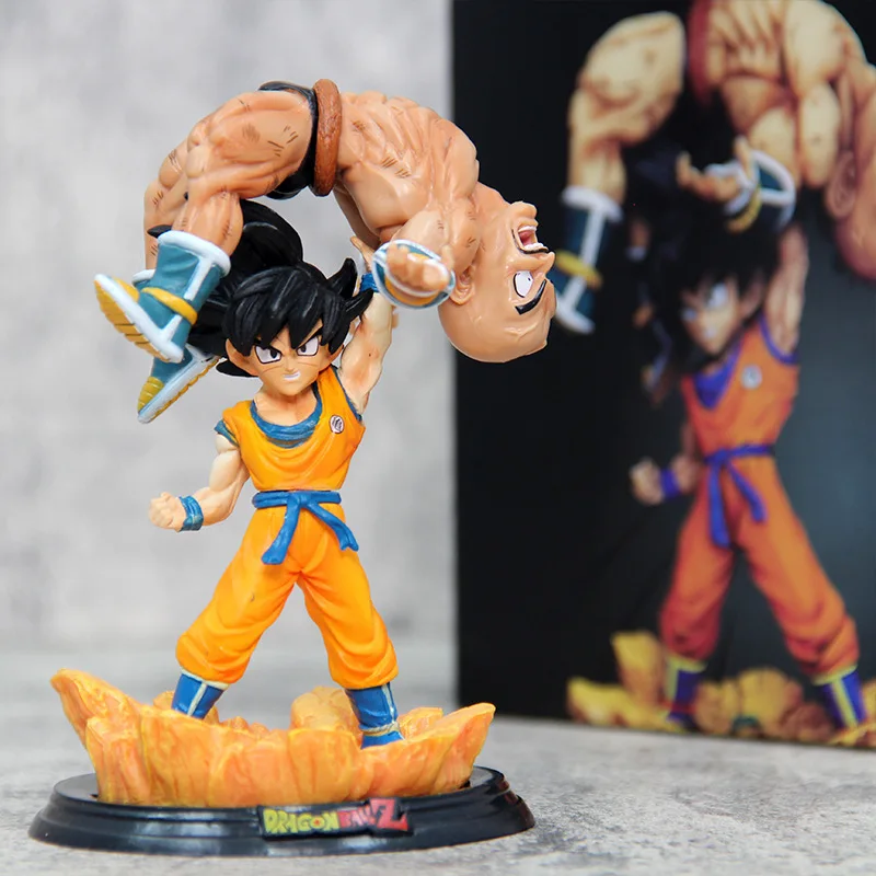 New Dragon Ball Z  Anime Figure  Q Version  Piccolo&Gohan Goku&Nappa action Figure Blocking  Dolls PVC GK Collectible Toys gifts