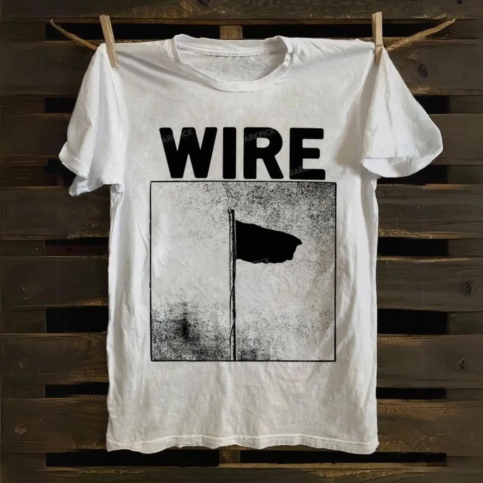 T shirt unisex Wire bandiera rosa musica cotone bianco tutte le taglie S 5XL CL625 vintage Washed graphic Casual Stylish