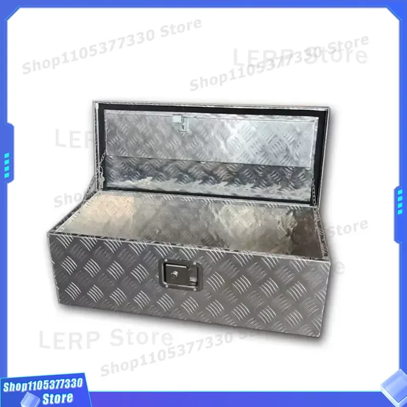 Custom Full Size Aluminum Patterned Plate Toolbox for Pickup Trailer Heavy Duty Alloy Storage Box Direct from Manufacturer