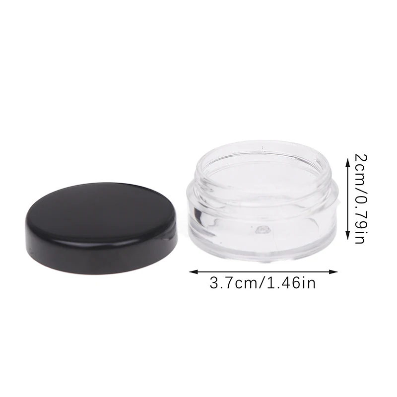 1Pcs Empty 10ml Travel Small Covers Clear Plastic Cosmetic Pot Jars With Lids For Face Cream Lip Balm Containers Makeup Box