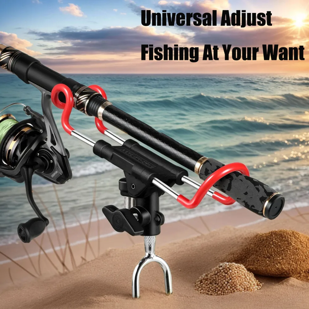 

4 Pack Fishing Rod Holders, 360 Degree Adjustable Fishing Pole Stand For Bank Fishing, Upgraded Fishing Pole Holders