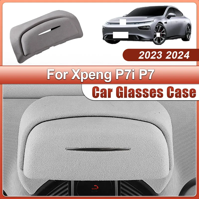 

Car Styling Storage Box For Xpeng P7i P7 2023 2024 Sunglasses Holder Roof Interior Modified Glasses Case Auto Clip Accessories