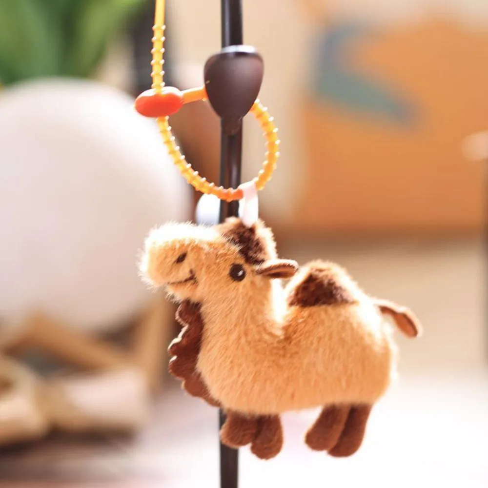 New Plush Plush Camel Keychain Bag Decoration Doll Pendant Bag Pendant Couple Keycord Hanging Ornament