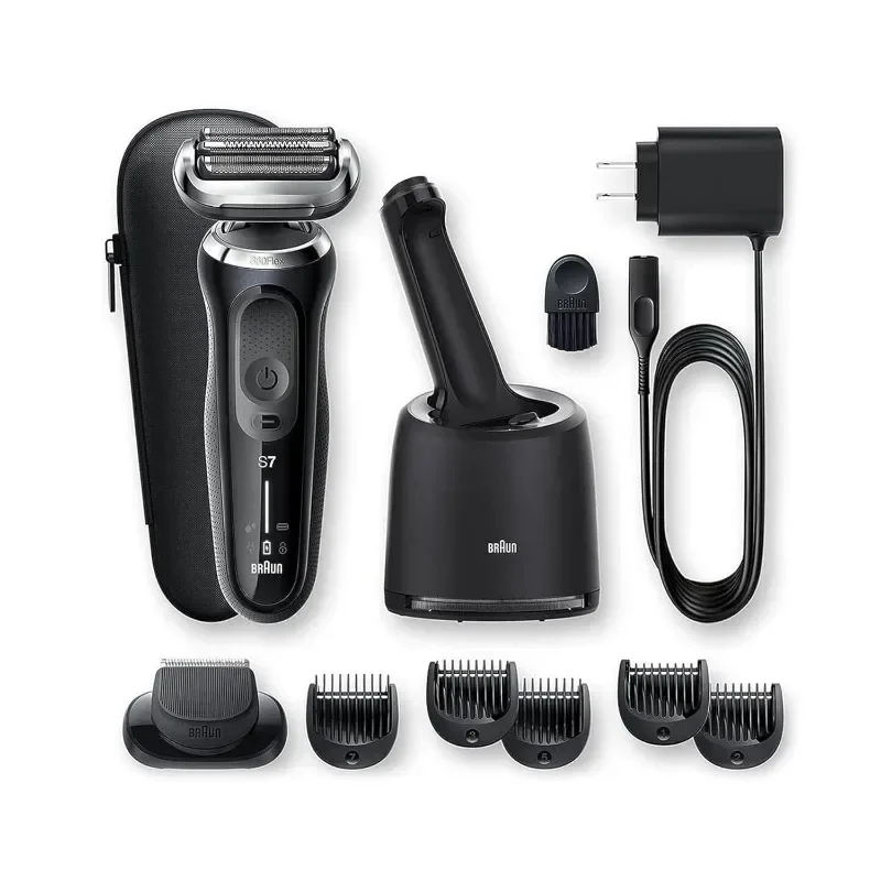 Braun Electric Razor for Men, Waterproof Foil Shaver, Series 7 7075cc, Wet & Dry Shave, With Beard Trimmer, Rechargeable