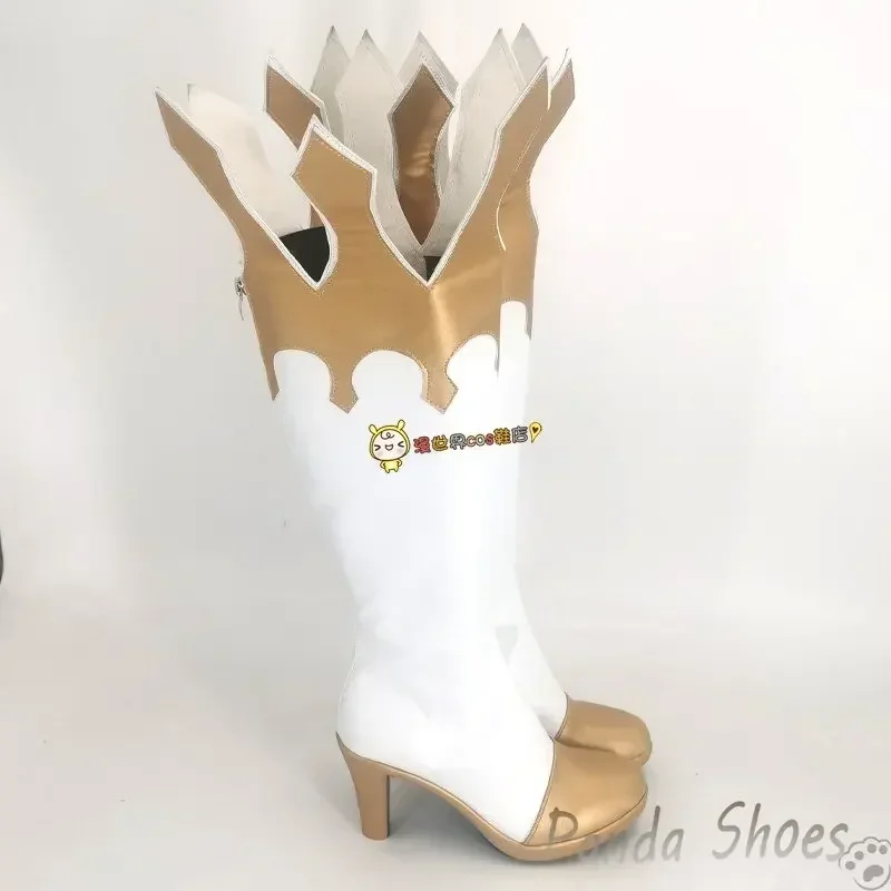 Genshinimpact Paimon Cosplay Schoenen Comic Anime Game Cos Lange Laarzen Paimon Cosplay Kostuum Prop Schoenen voor Con Halloween Party