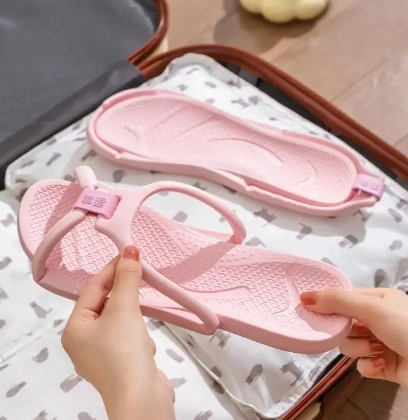 Faltbare Reiseslipper Unisex EVA Flip-Flops Hotel Rutschfeste Damen Herren Badezimmer Indoor-Sandalen Tragbar Leichtgewichtig Bequem – Detail 2