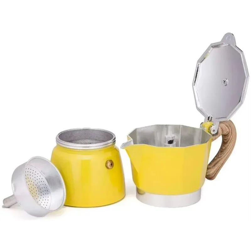 Stove Coffee Machine Moka Pot Gas Stove Aluminum Simple Round Hand 150ml