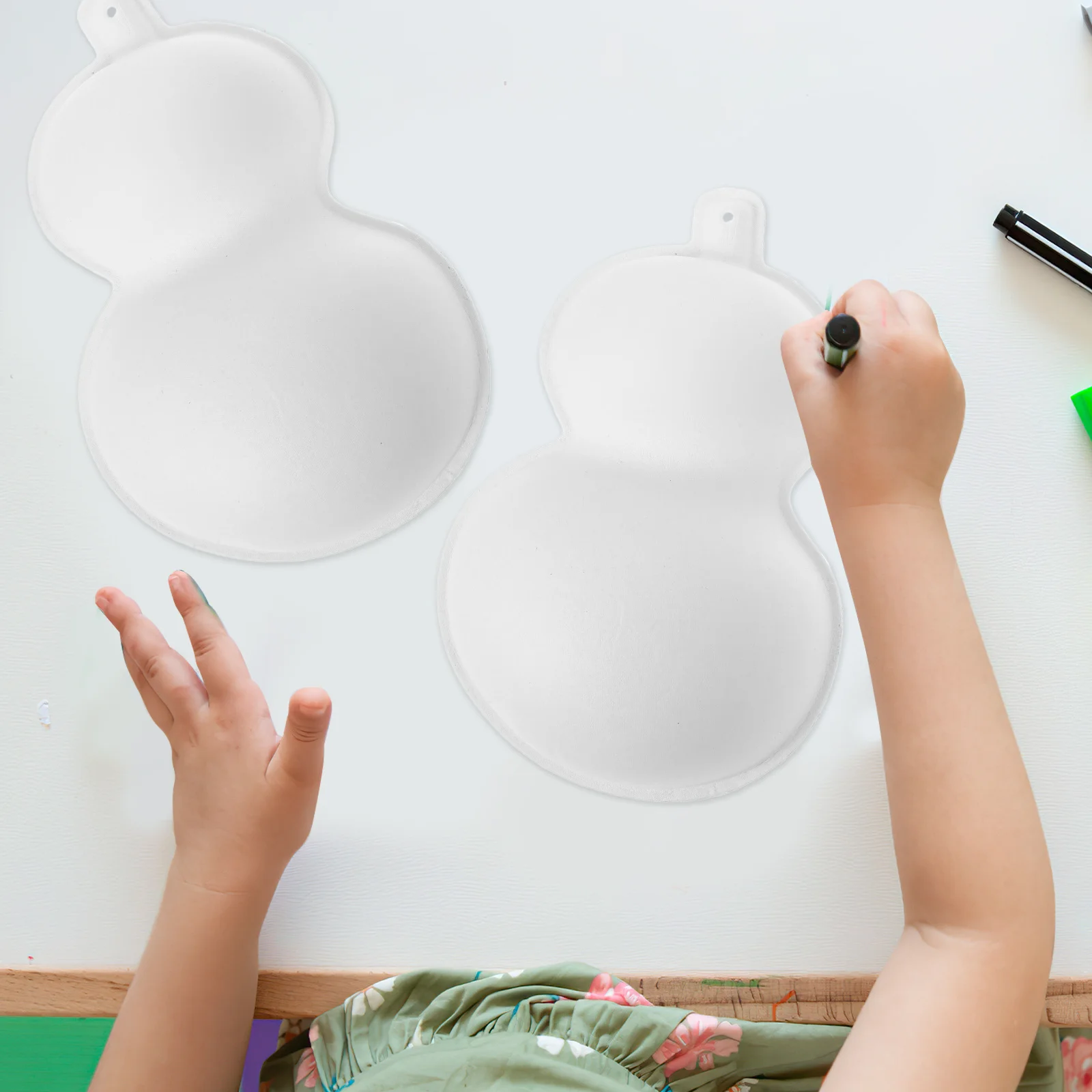 4Pcs DIY Paper Gourd Face Mask Painting Materials Hand-Painted Crafts Kids Drawing Supplies Party Decorations DIY Paper Gourd