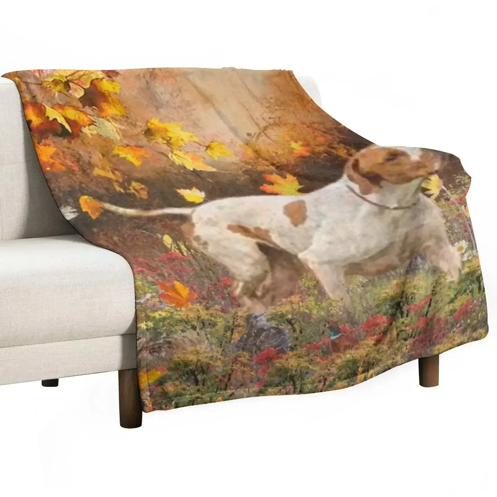 New English Pointer hunts Throw Blanket Custom Decorative Sofas Plaid Giant Sofa Designers Bed Blankets