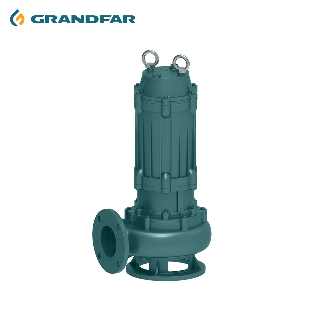 GRANDFAR Large Scale Industry 10HP 380V Direct Sewage Water Pump Cutter 3-Inch Outlet Irrigation Cast Iron Submersible Pumps
