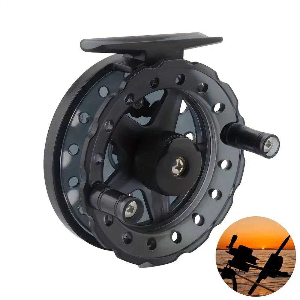 3 Carretes de Pesca en Hielo de Plástico Ligero, Cuerpo de 60mm, Carretes de Lanzamiento de Mosca para Pesca en Hielo y Mar, Carretes de Pesca con Mosca, Carretes para Línea de Pesca, Equipo de Pesca